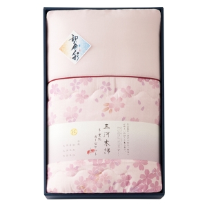 和の色彩 三河木綿 ダブルガーゼ 肌布団 ピンク【rm25b047gc062】