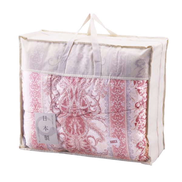 ウール50%入り 日本製合掛けふとん ピンク【rm26c168gc096】