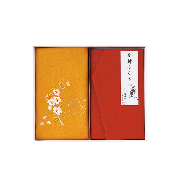 刺繍入り金封包み&金封ふくさ 赤【rm26c176gc044】