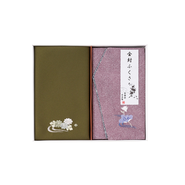 刺繍入り金封包み&金封ふくさ 紫蓮【rm26c176gc081】