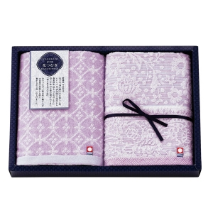 伊予国 花つむぎ つむぎ フェイスタオル2P【rm25b027gc039】