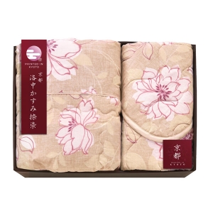 京都 洛中かすみ捺染 肌布団&敷パット ベージュ【rm25b046gc056】