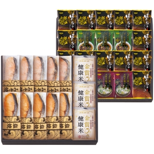 鮭乃家 そのまま食べれる鮭切り身フリーズドライと金賞健康米セット【rm25b186gc020】