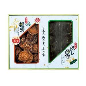 国内産 原木香信椎茸・昆布詰合せ【rm25b195gc012】
