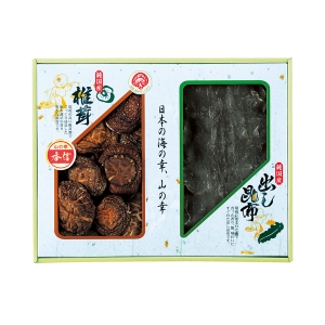 国内産 原木香信椎茸・昆布詰合せ【rm25b195gc021】
