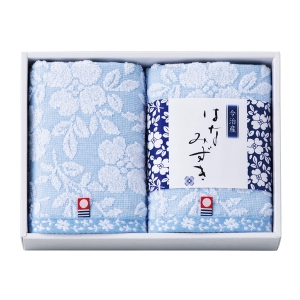 触れる和 はなみずき ウォッシュタオル2P HN-8815【rm26c145gc011】