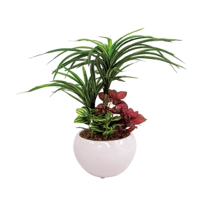 【メーカー直送 北海道・沖縄・離島別途送料】SC触媒加工 トロピカル寄せ植えポットユッカ（フェイクグリーン） FG1001【rm26c195gc040】