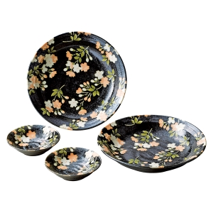宇野千代 花和み 組皿揃【rm257094c10】