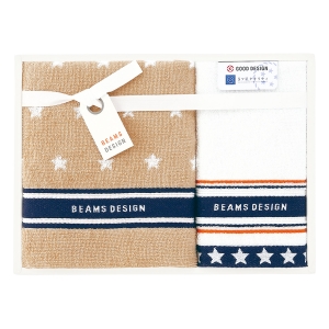 BEAMS DESIGN NEW STAR GIFT フェイス・ウォッシュタオルセット【rm246042c02】