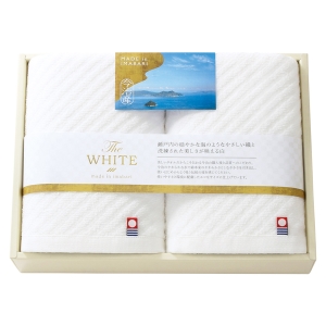 今治 The WHITE スリムバスタオル2枚セット【rm257093c06】