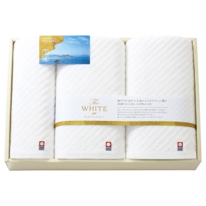 今治 The WHITE スリムバス・フェイスタオルセット【rm257095c03】