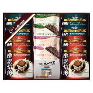 ビクトリアコーヒー コーヒー&紅茶・ワッフルクッキーセット【rm257132c06】