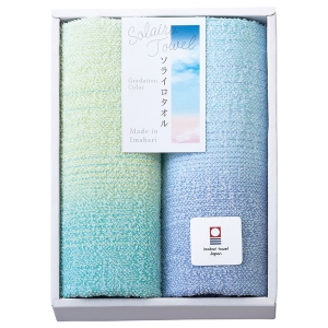 ソライロタオル フェイスタオル2枚セットBL SO2062【rm268084c11】