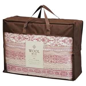 ウール混肌布団1枚ローズ WLM51005RO【rm268110c01】