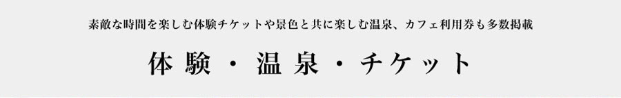 体験・温泉・チケット
